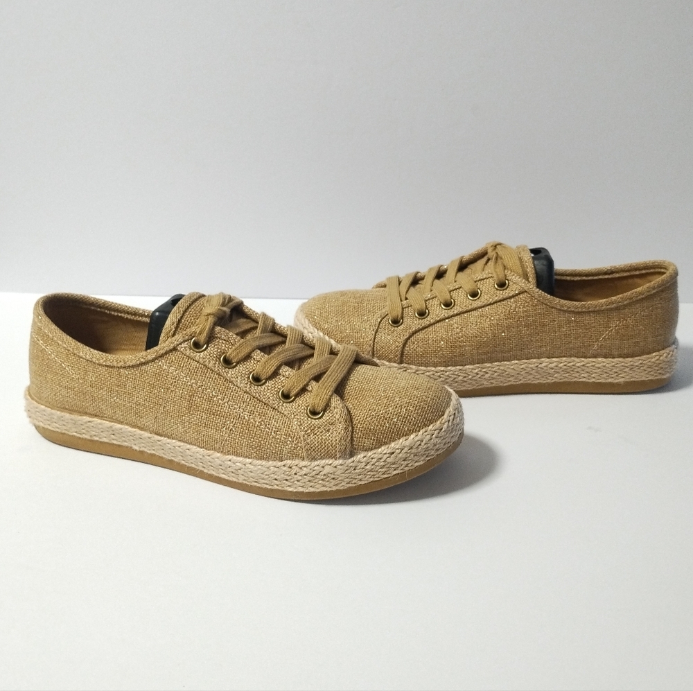Tommy Bahama Women’s Shoes Galana Metallic Bronze Lace Up Sneakers Size 8.5 M